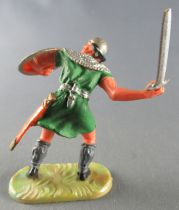 Elastolin - Middle age - Footed defending sword on back (green) (ref 8837)