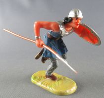Elastolin - Middle age - Footed running with spear & shield (blue) (ref 8830)