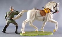 Elastolin - WW2 - Allemands - Cavalier Officier Saluant (Réf 10105)