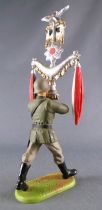 Elastolin - WW2 - Germans - Marching Standart Bearer (Ref 10 16X)