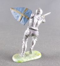Elastolin 40mm - XV / XVIII Ccentury - Ritters Footed Attacking with Sword & Shield (ref 8939 4)