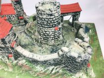 Elastolin 40mm (type) - Moyen-âge - Château Fort (moyen modèle) avec 1 pont levis