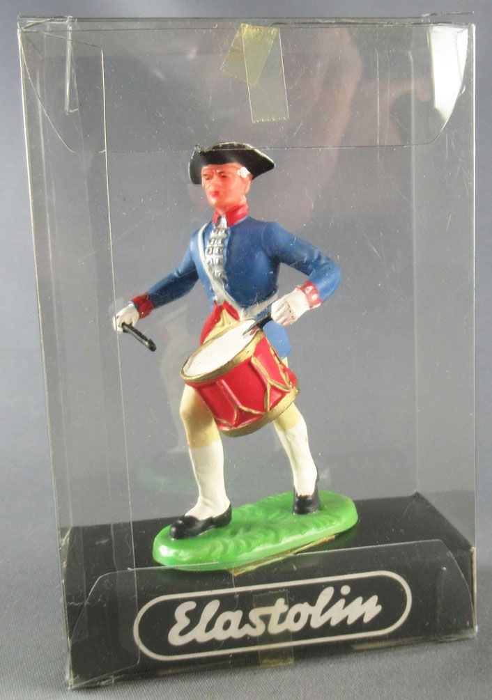 Military Piper playing instrument marching Elastolin Preiser 7cm tall in box 