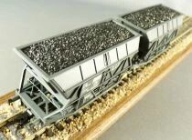 Electrotren 0904K Ho Sncf Wagon Tr&eacute;mie Double EDF 2x2 Essieux Gris 23 87 653 1 066-5 Epoque IV Neuf Boite