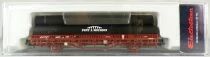 Electrotren 1656K Ho Sncf Wagon Plat Bord Bas 2 Essieux Type Ks Chargement Tubes Pont &agrave; Mousson Epoque V Neuf Boite