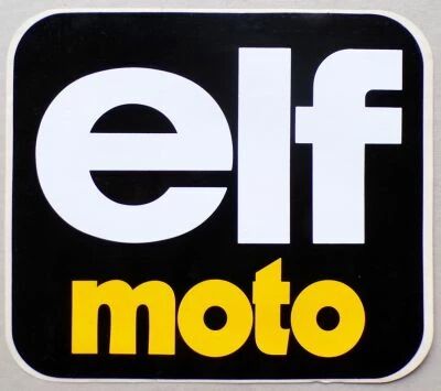 Elf Moto - Motoccycle - Vintage Sticker 26x23cm 10.23x9.05\'\'