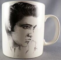 Elvis Presley - Ceramic Mug - Black & White Portrait