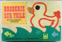 Embroidery on Canvas  - Educational Game LJ Productions 70\'s - Mint in Box