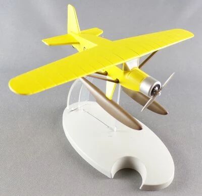 En Avion Tintin - Editions Hachette - 001 L\'hydravion Jaune du Crabe aux Pinces d\'Or sans Figurine