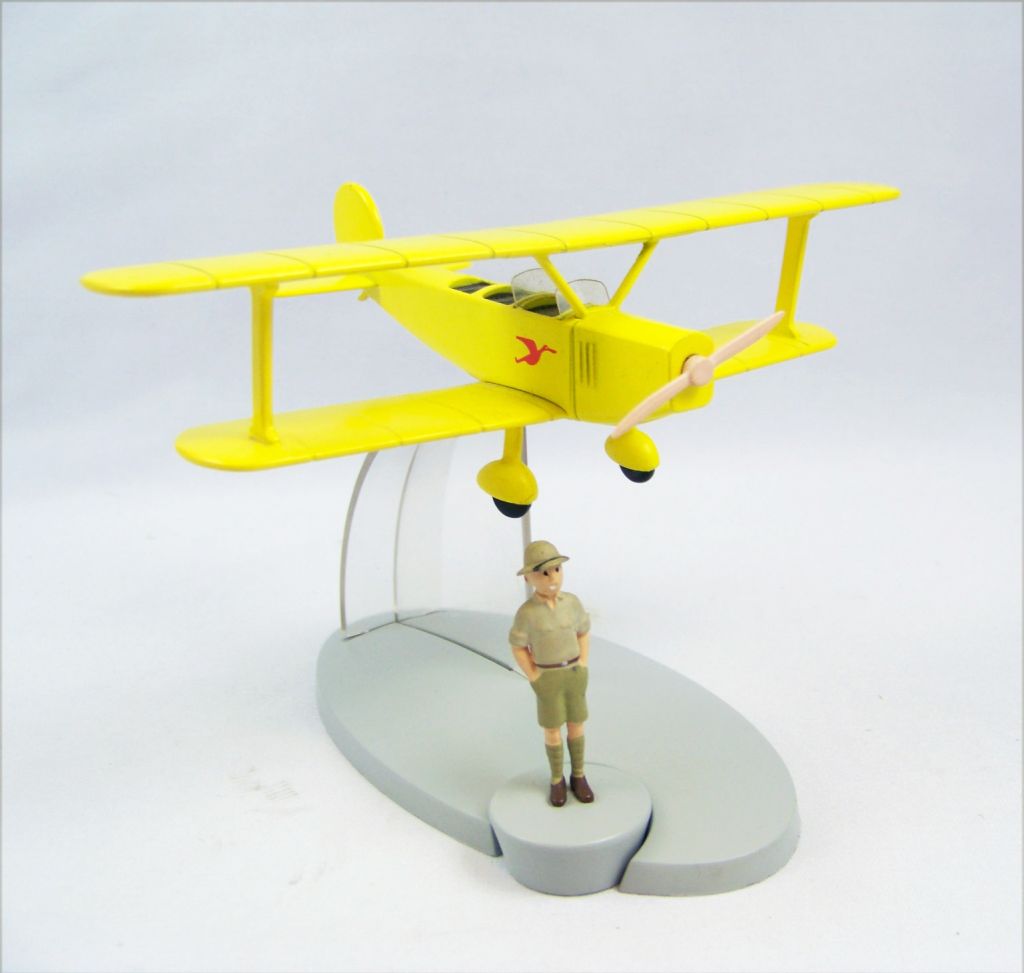 DataPrice Tintin Avion biplan jaune de lîle noire Biplan jaune LÎle Noire À léchelle