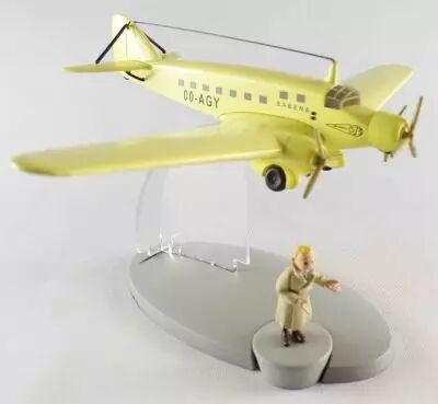 En Avion Tintin - Editions Hachette - 034 L\'avion Jaune de la Sabena (l\'Ile Noire)
