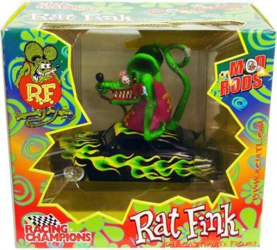 Rat Fink Die Cast with Figure Racing Champions Mod Rods Ed Big Daddy Roth