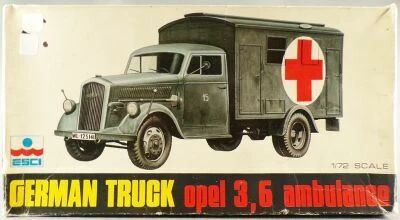 ESCI 8035 - Camion Allemand Opel Blitz 3,6 Ambulance 1/72 Neuf Boite
