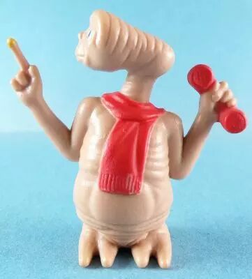 E.T. - LJN 1982 - Figurine PVC - E.T. avec Echarpe (Rouge) et T�l�phone