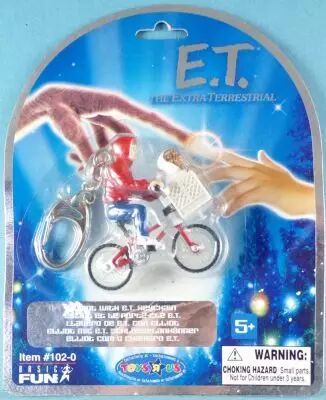 E.T. (20�me Anniversaire) - Basic Fun Exclusivit� Toys\'r\'Us - ET & Elliott � V�lo Porte Cl�s Neuf Blister