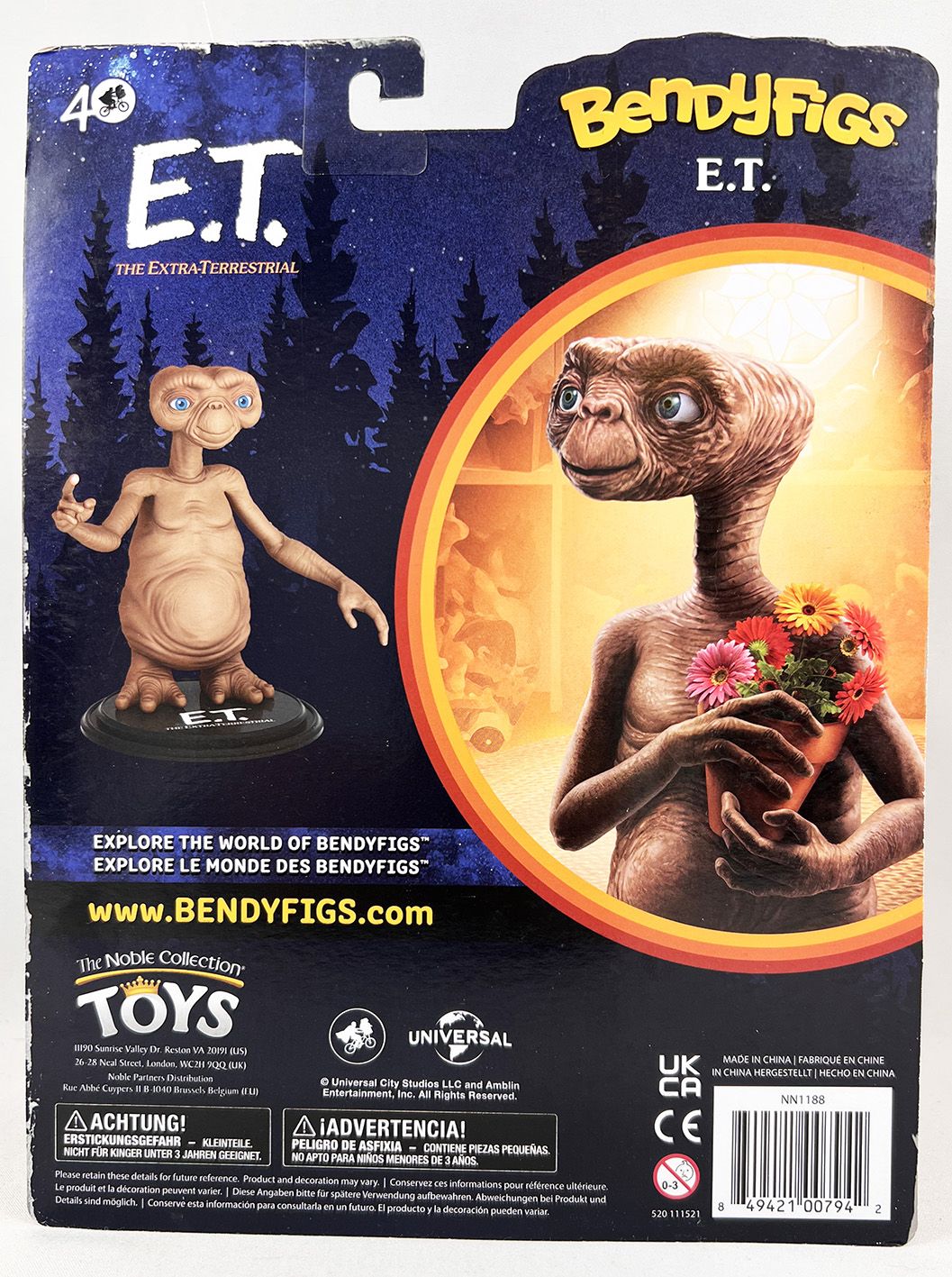 E.T. The Extra-Terrestrial - NobleToys 5 bendy figure - E.T.