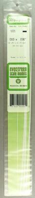 Evergreen Scale Models 101 Stripstyr�ne 10 Baguettes Plastique Epaisseur 0.25mm Largeur 0.75mm Longueur 350mm Neuves