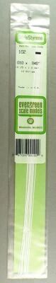 Evergreen Scale Models 102 10 Stripstyrene Strips 0.25 x 1x 350mm Mint in Package