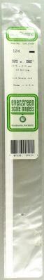 Evergreen Scale Models 124 Stripstyr�ne 10 Baguettes Plastique Epaisseur 0.5mm Largeur 2mm Longueur 350mm Neuves