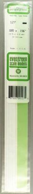 Evergreen Scale Models 127 Stripstyr�ne 10 Baguettes Plastique Epaisseur 0.5mm Largeur 4mm Longueur 350mm