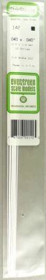 Evergreen Scale Models 142 Stripstyr�ne 10 Baguettes Plastique Epaisseur 1mm Largeur 1mm Longueur 350mm