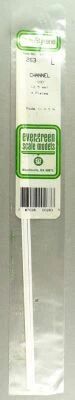 Evergreen Scale Models 265 4 Stripstyrene U-Shaped Profile 2.5 x 350mm Mint in Package
