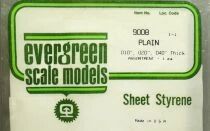 Evergreen Scale Models 9008 Stripstyr&egrave;ne Assortiment 3 Feuilles Cartes Plastique Epaisseur 0.25mm + 0.5 + 1 150x300mm