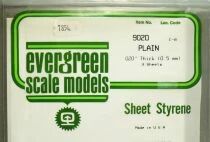 Evergreen Scale Models 9020 Stripstyr&egrave;ne 3 Feuilles Cartes Plastique Epaisseur 0.5mm Largeur 150mm Longueur 300mm Neuves