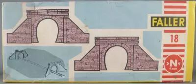Faller 18 Ech N 4 Portails Entr�e Sortie Tunnel Planche Mur Briques Neuf Boite 2