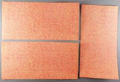 Faller 608 Ho 3 Feuilles Plaque Carton Mur Briques 25x12,5cm
