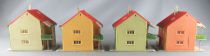 Faller B-224 4 Maisons Individuelles Jumelles dont 2 avec commerces