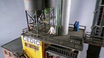 Faller B-950 Ho Old Cement Works Kit Cedic Concrete Factory Built