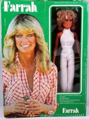 Farrah Fawcett-Majors - Poup�e 30cm en tenue blanche (neuve en boite) - Mego 1977