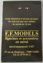 F.F. Models Pilote Debout Combi Blanche Casque Noir 1/43 Neuf Neuf Boite