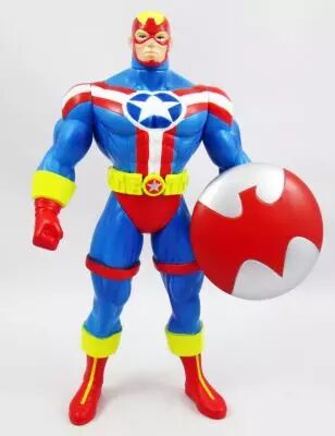 Fighting American - 6\  action-figure \ Joe Simon & Jack Kirby\'s Classic Version\  (loose) - Awesome Toys 1998