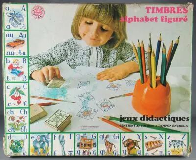 Figurative Alphabet Stamps - Educational Rubber Stamps - Multi Print Milano R�f 1931