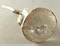 Figurine Aluminium 54 mm - Agent Circulation B&acirc;ton Bras Droit Lev&eacute; avec Cape Police Policier TdF