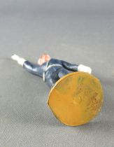 Figurine Plastique 48 mm - Agent Circulation Bâton Bras Droit Levé Police Policier TdF 1