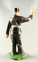 Figurine Plastique 54 mm - Agent Circulation B&acirc;ton Bras Droit Lev&eacute; Pli&eacute; Police Policier TdF