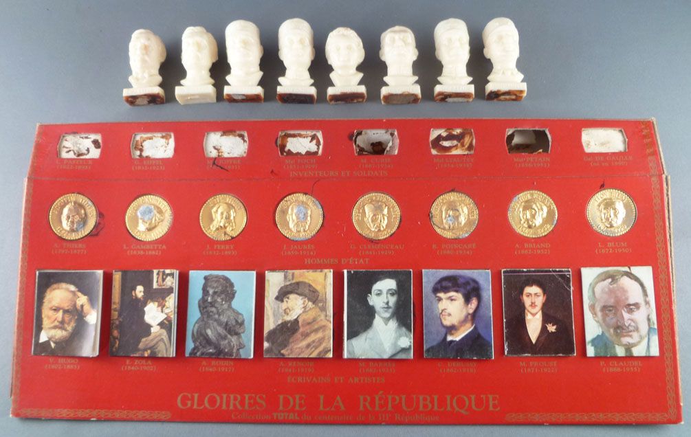 Bustes Gloires de la république Figurine publicitaire Total Marie Curie