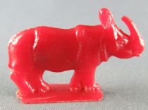 Figurine Publicitaire Café de Paris - Animaux Sauvages & Domestiques - Rhinocéros (rouge foncé)