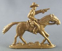 Figurine Publicitaire Café Mexciq - La Conquête de l\'Ouest - Cavalier Cow-boy tireur pistolet