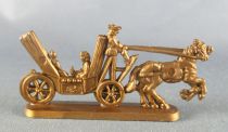 Figurine Publicitaire Chocolat L. Moreuil La locomotion à travers les âges Calèche du XVIIIème siècle (doré)