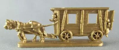 Figurine Publicitaire Chocolat L. Moreuil La locomotion � travers les �ges Roulotte tzigane (dor�)