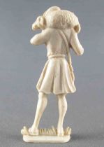Figurine Publicitaire Heudebert - Crèche de Noel - N°7 Berger avec Agneau sur les Épaules