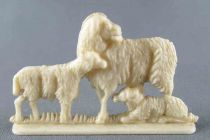 Figurine Publicitaire Heudebert - Crèche de Noel - N°8 Groupe de 3 Moutons