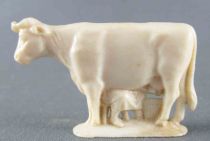 Figurine Publicitaire Le Baby l\'Aiglon - La Vie à la Campagne - Fermière Trayant une Vache
