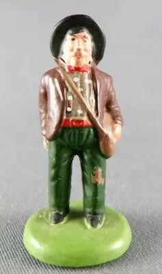 Figurine Publicitaire Nestl� - Santons de Provence Plastique 35mm Echelle O - Berger avec Sac