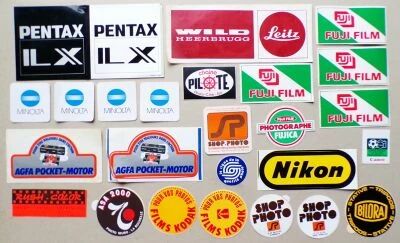 Film & Cameras - 25 x Vintage Stickers
