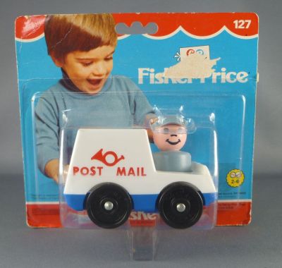 Fisher Price Little People Mail truck car post man usps vehicle letter carrier 1 